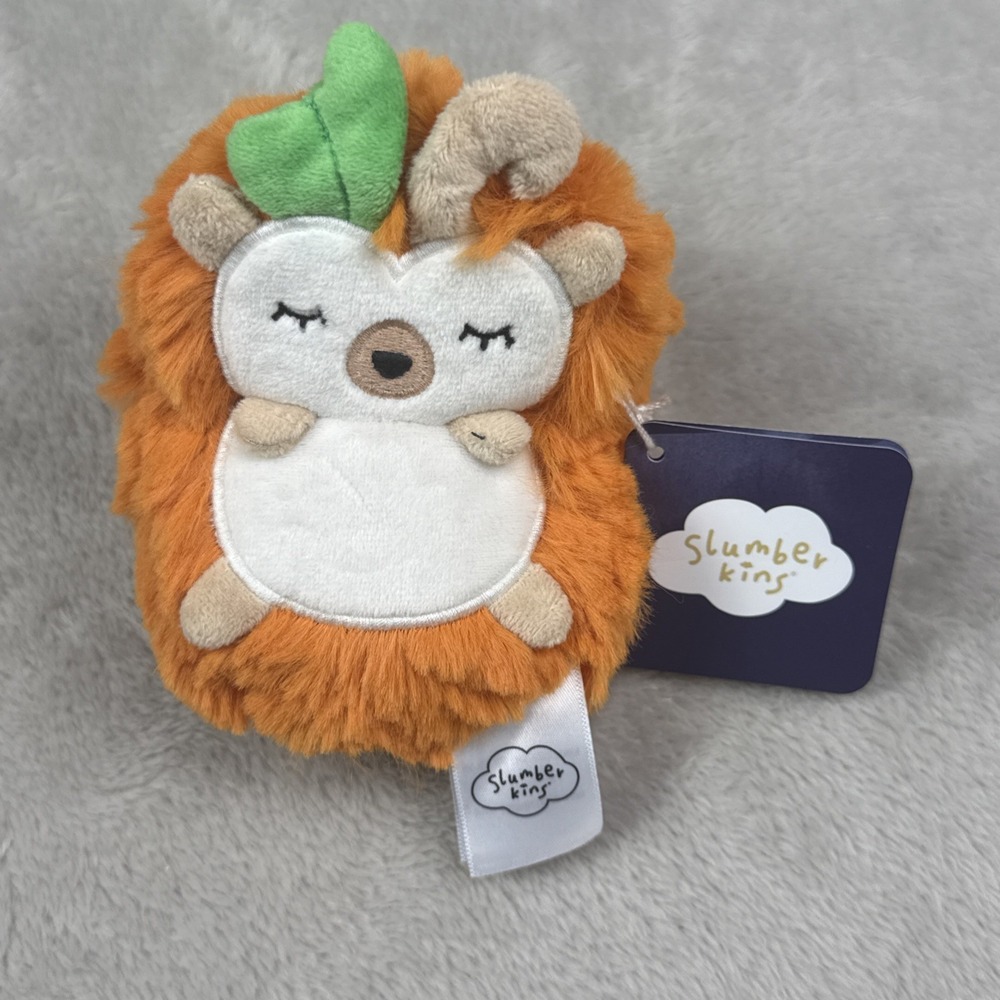 Slumberkins Orange Pumpkin Hedgehog Stuffed Animal Plush Halloween Mini 4" NWT